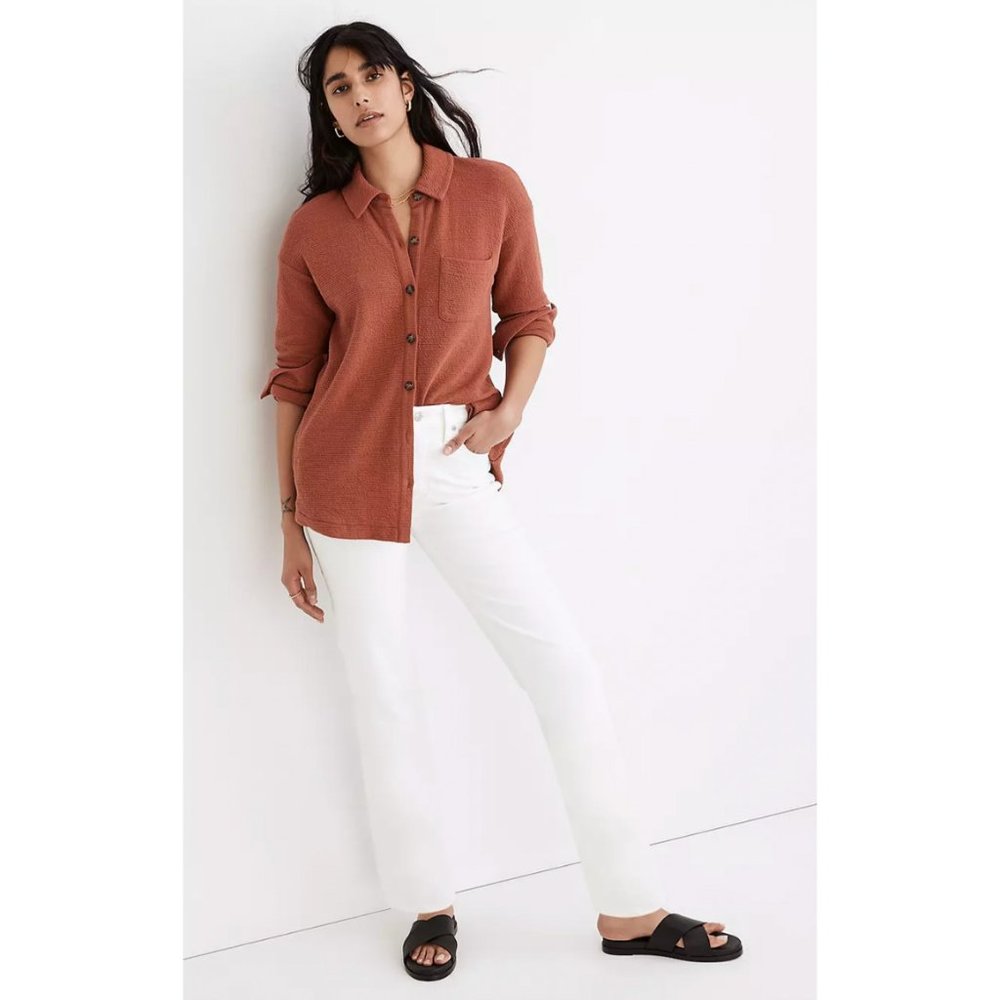 Madewell Women's White Straight Leg Jeans